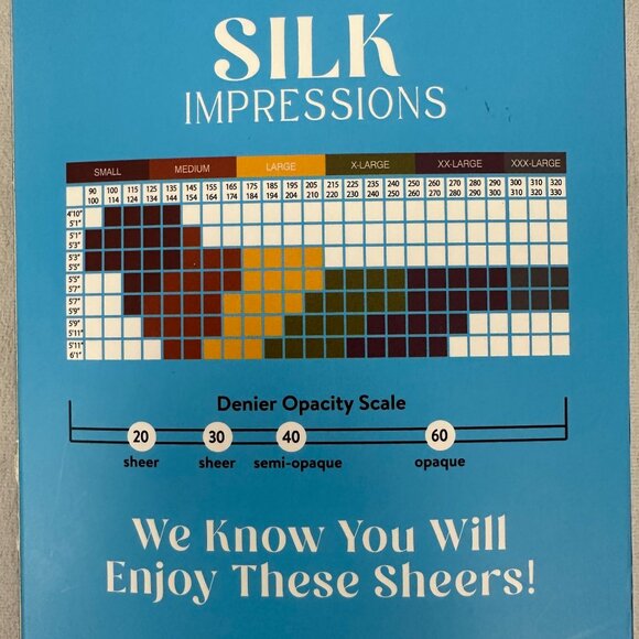 Silk Impressions Sheer All Day Control Top High Waisted Pantyhose Small Rich Tan - Picture 5 of 11